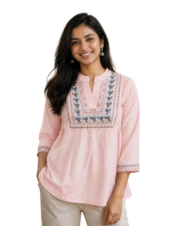 Women_Cotton_Blend_Kurti_Top