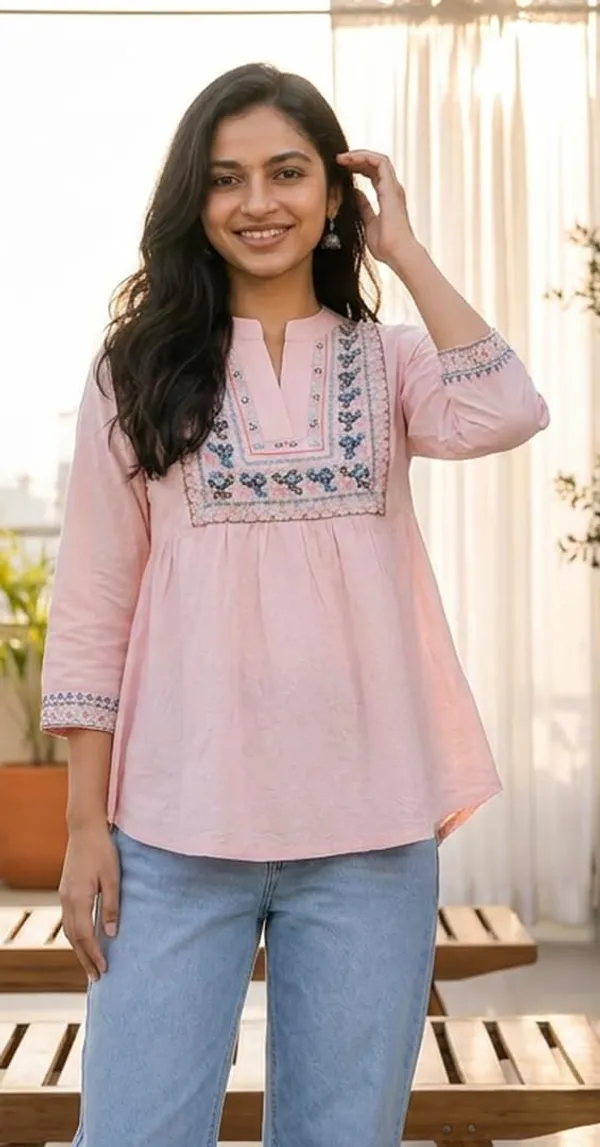 Women_Cotton_Blend_Kurti_Top