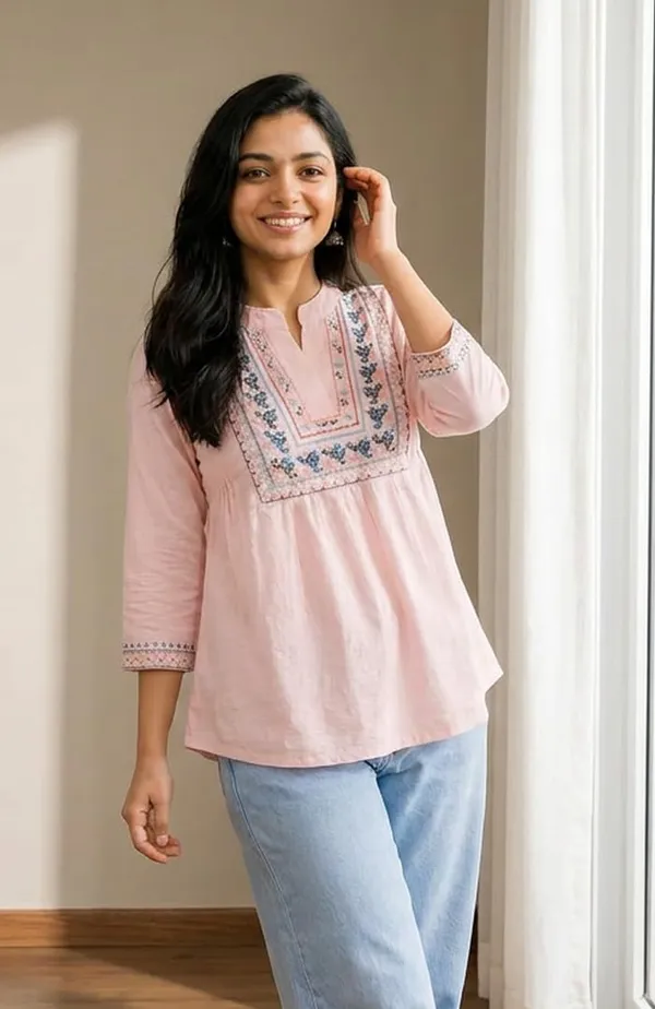 Women_Cotton_Blend_Kurti_Top