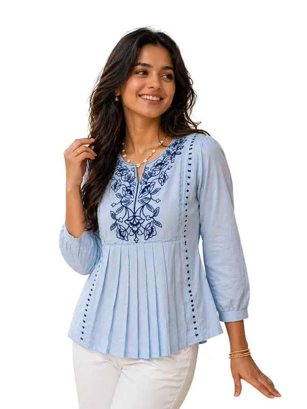Women_Cotton_Blend_Kurti_Top