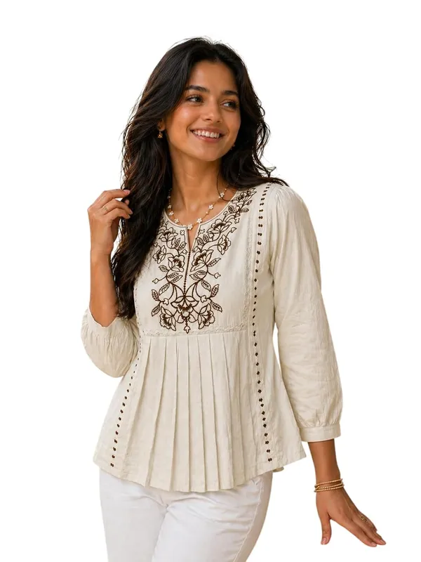 Women_Cotton_Blend_Kurti_Top