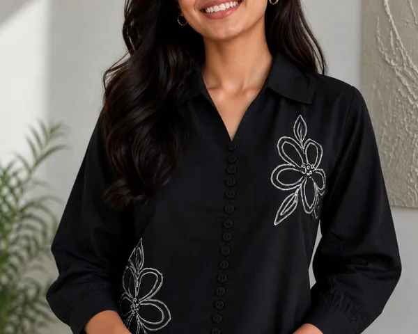 Womens_Embroidered_Cotton_Blend_Button_Down_Shirt