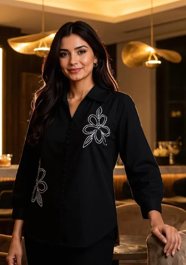 Womens_Embroidered_Cotton_Blend_Button_Down_Shirt