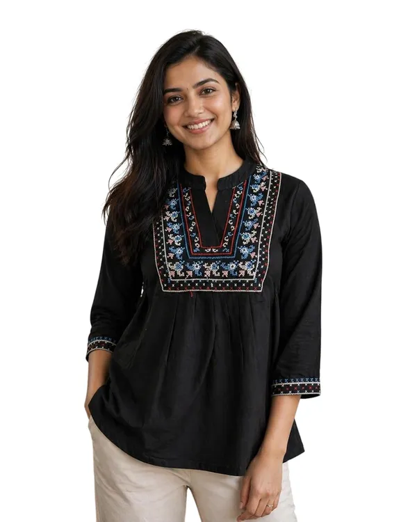 Women_Cotton_Blend_Kurti_Top