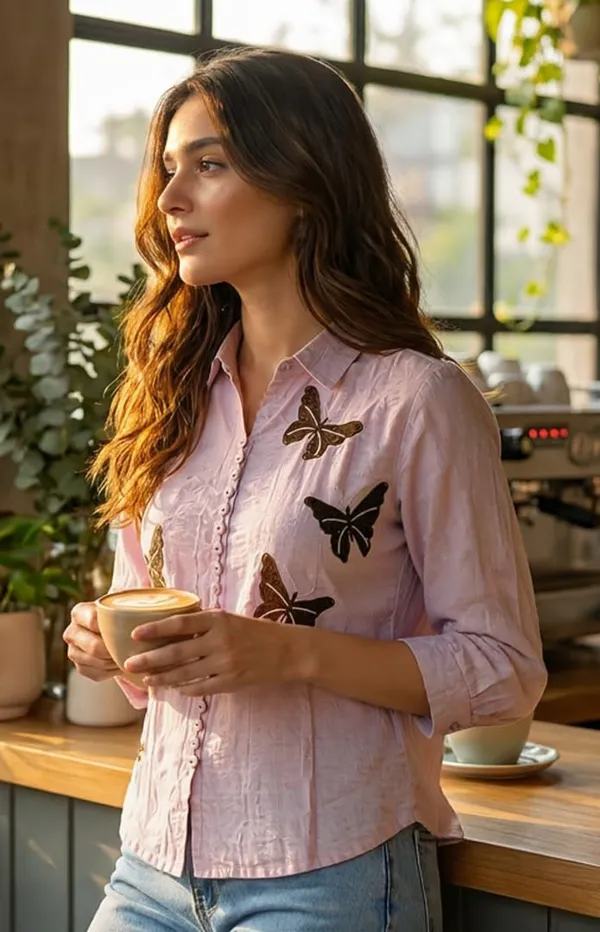 Womens_Embroidered_Cotton_Blend_Collared_Top