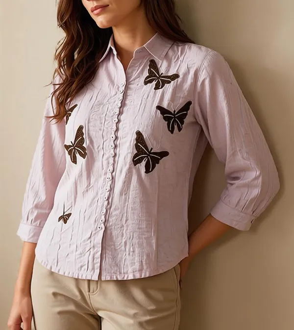 Womens_Embroidered_Cotton_Blend_Collared_Top