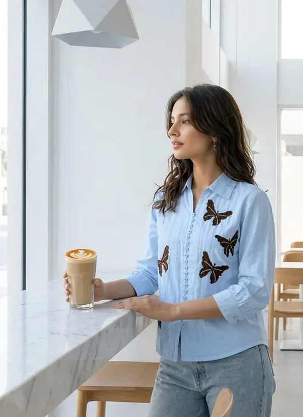 Womens_Cotton_Blend_Button_Down_Top