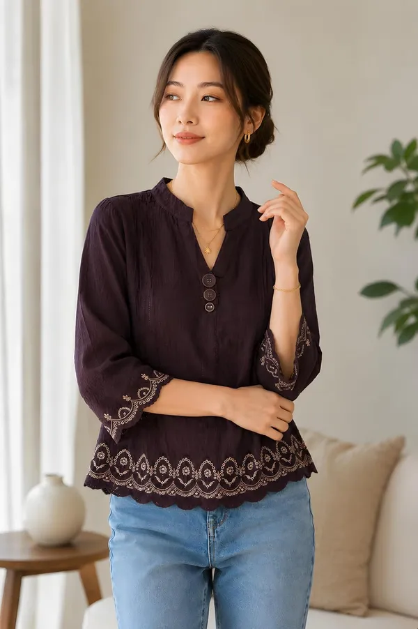 Women_Cotton_Blend_Tunic_Top