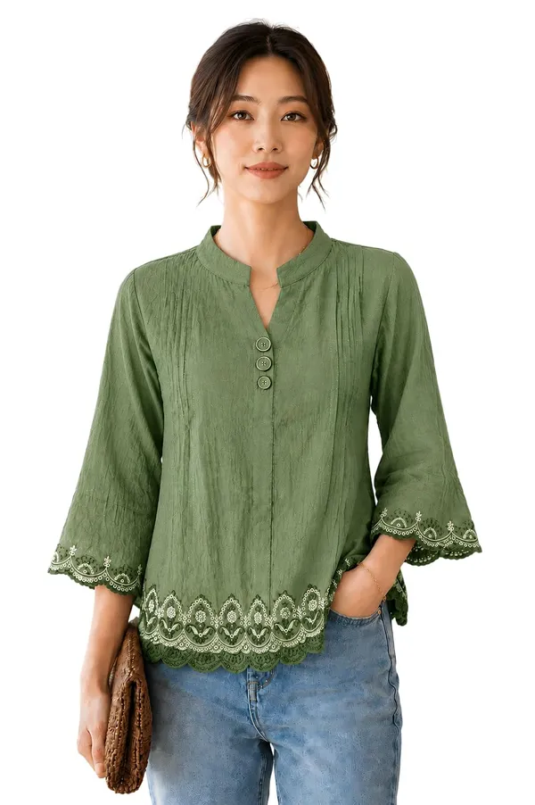 Women_Cotton_Blend_Tunic_Top