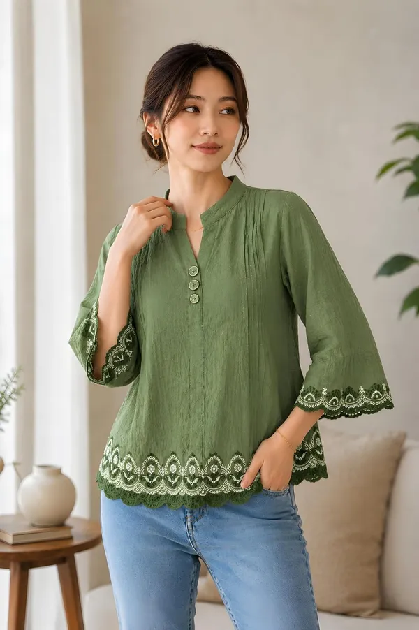 Women_Cotton_Blend_Tunic_Top