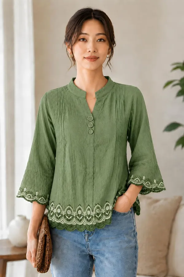 Women_Cotton_Blend_Tunic_Top