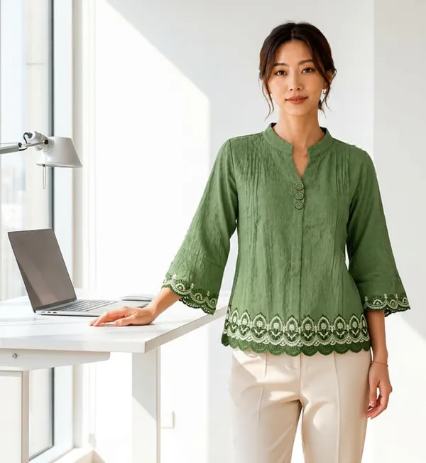 Women_Cotton_Blend_Tunic_Top