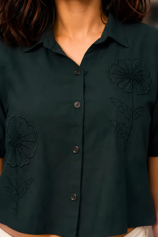 Womens_Cotton_Blend_Crop_Shirt