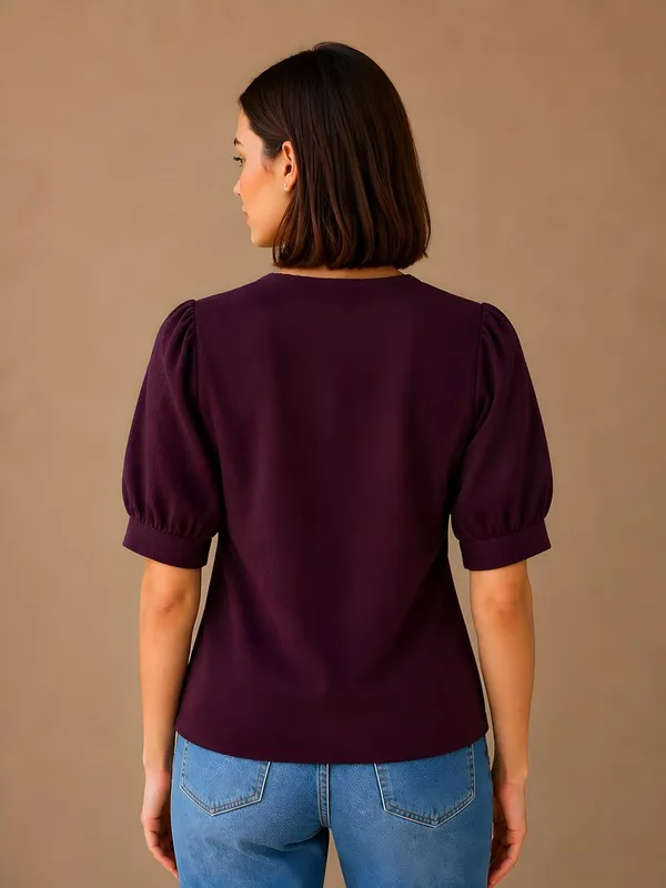 Women_Cotton_Blend_V_Neck_Tunic_Top