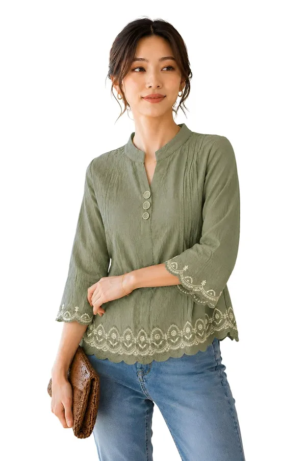 Women_Cotton_Blend_Tunic_Top