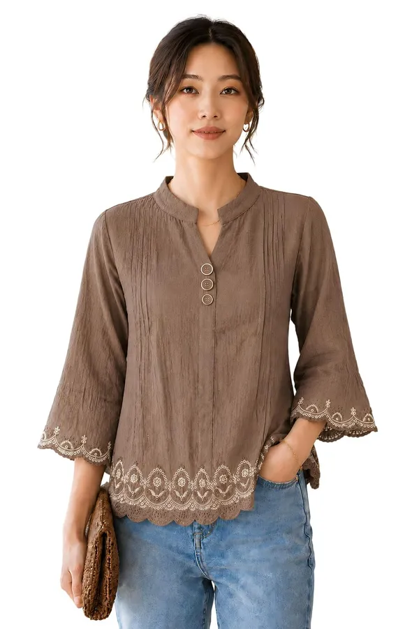 Women_Cotton_Blend_Tunic_Top