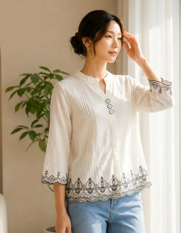 Womens_Cotton_Blend_Tunic_Top