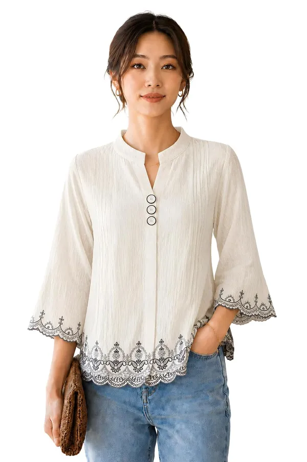 Womens_Cotton_Blend_Tunic_Top