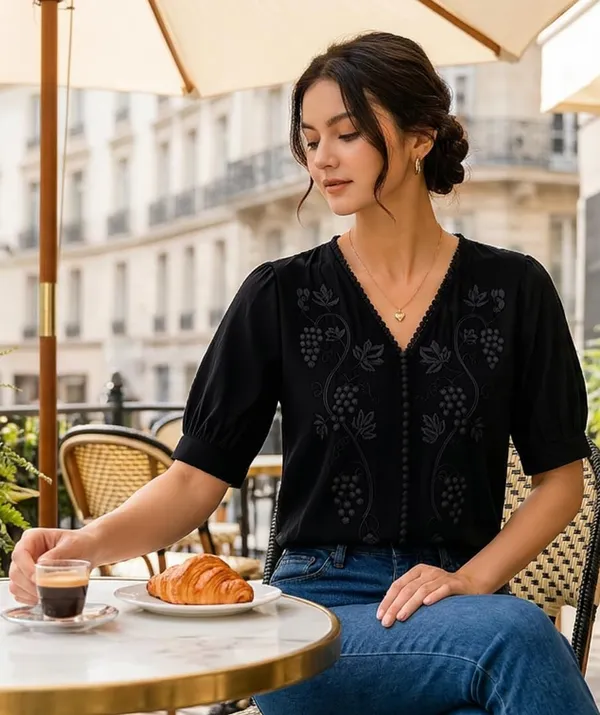 Womens_Cotton_Blend_V_Neck_Tunic_Top