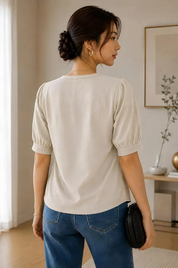 Women_Embroidered_V_Neck_Cotton_Blend_Tunic_Top