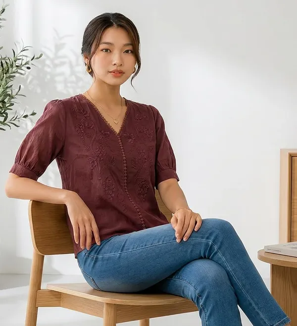 Womens_Embroidered_Cotton_Blend_Tunic_Top