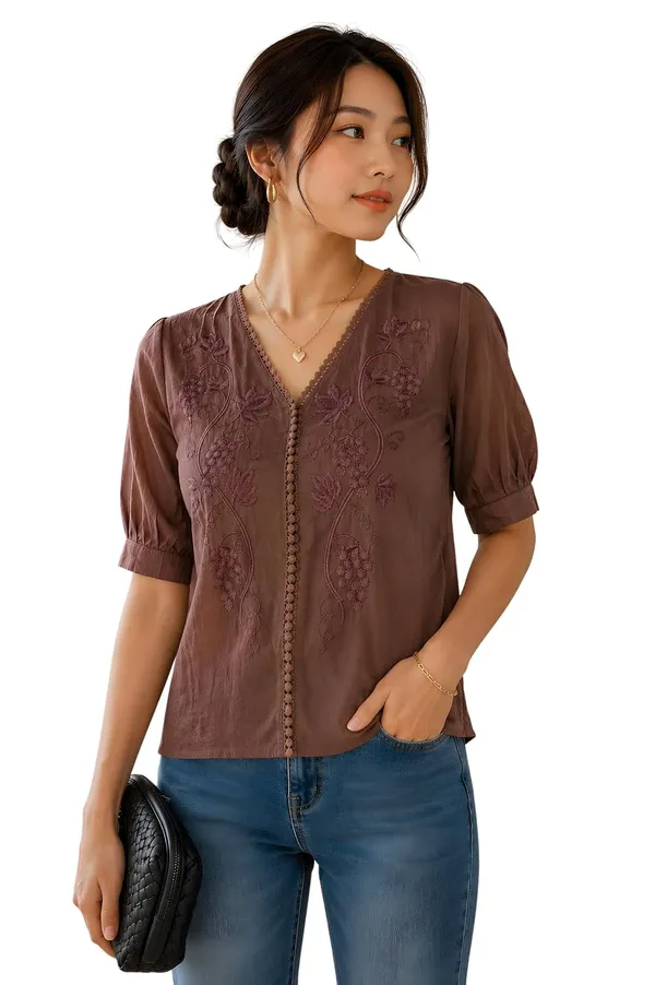 Womens_Embroidered_Cotton_Blend_Tunic_Top
