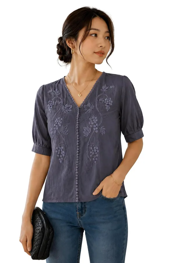 Womens_Embroidered_Cotton_Blend_Tunic_Top