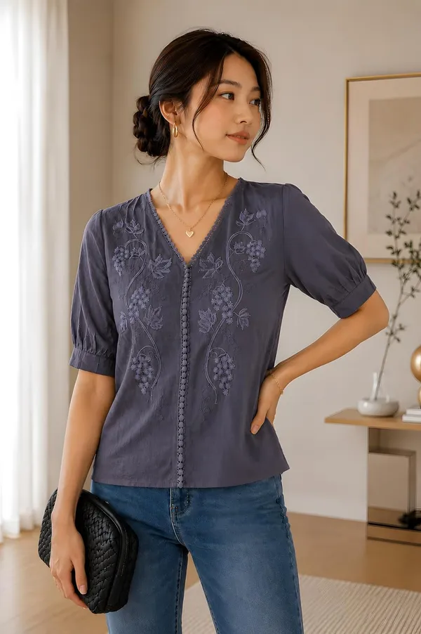 Womens_Embroidered_Cotton_Blend_Tunic_Top