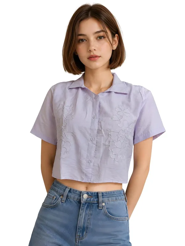 Floral_Embroidered_Button_Down_Crop_Shirt