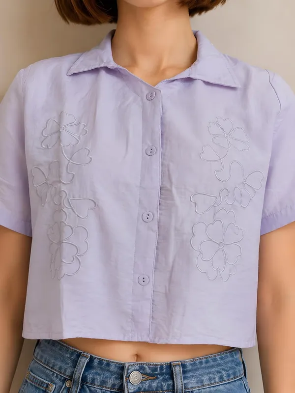 Floral_Embroidered_Button_Down_Crop_Shirt