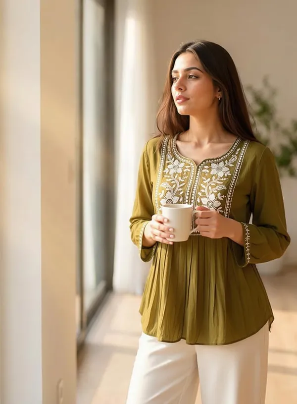 Women_Cotton_Blend_Kurti_Top