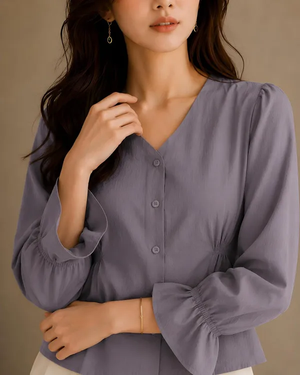 Women_V_Neck_Button_Down_Shirt