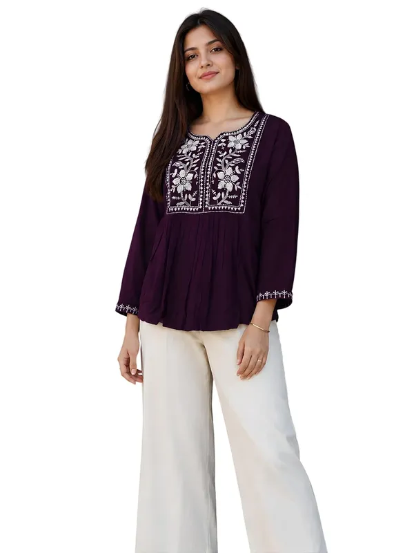 Women_Cotton_Blend_Kurti_Top