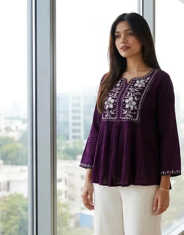 Women_Cotton_Blend_Kurti_Top