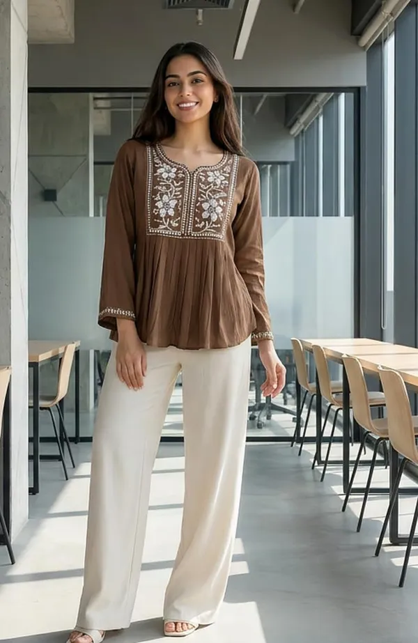Women_Cotton_Blend_Kurti_Top