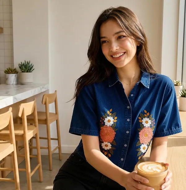 Womens_Embroidered_Cotton_Blend_Crop_Shirt