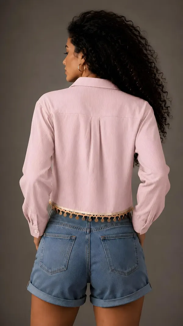 Crop_Top_With_Shrug_Shirt_For_Women