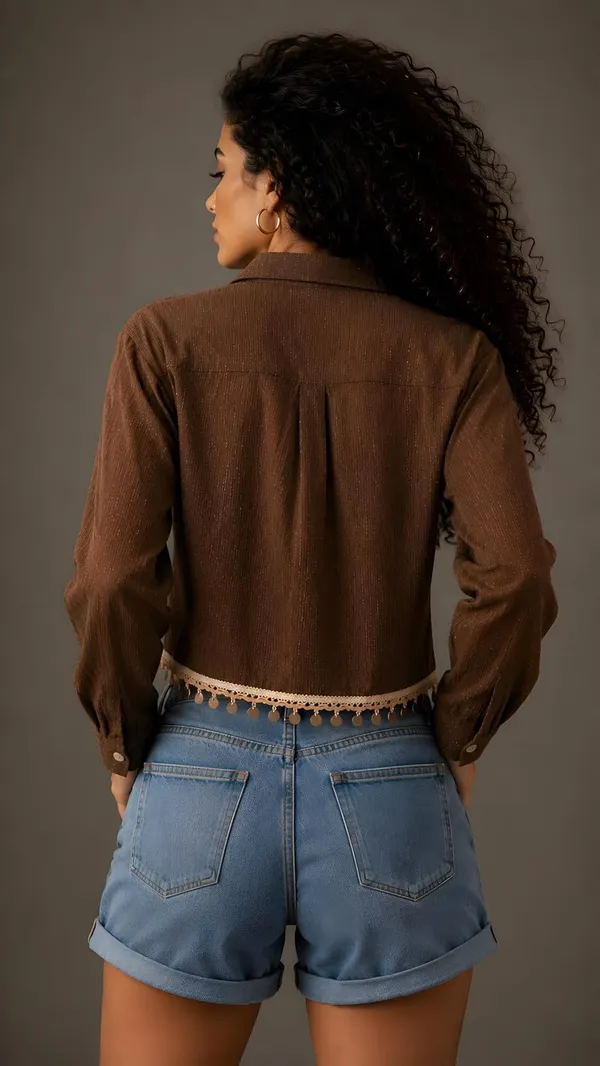 Crop_Top_With_Shrug_Shirt_For_Women
