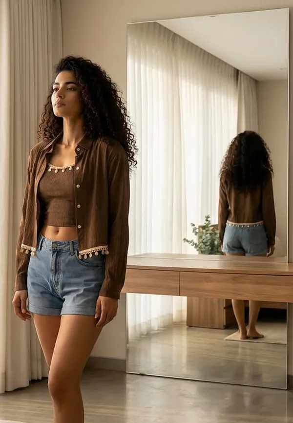 Crop_Top_With_Shrug_Shirt_For_Women