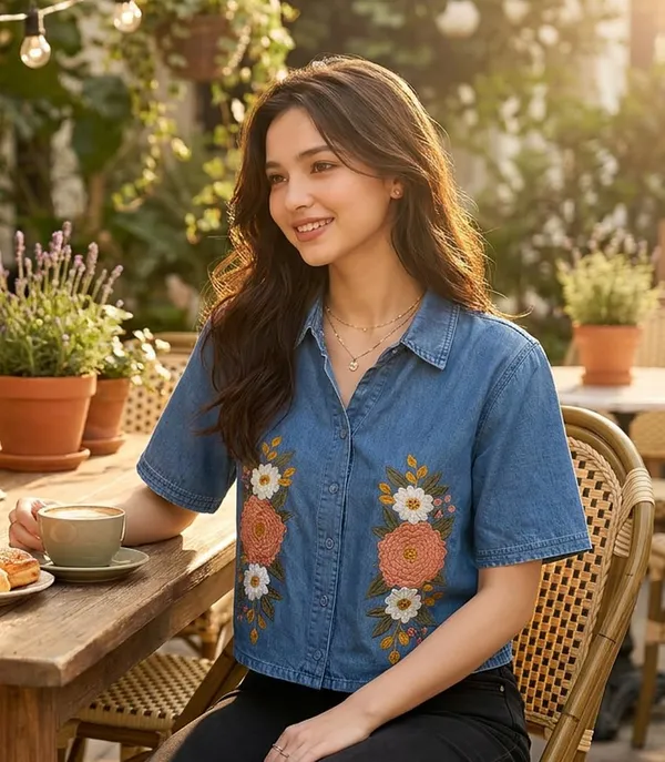 Womens_Embroidered_Cotton_Blend_Crop_Shirt