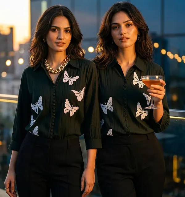 Womens_Embroidered_Cotton_Blend_Button_Down_Top