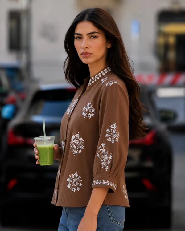Womens_Cotton_Blend_Mandarin_Collar_Tunic_Top