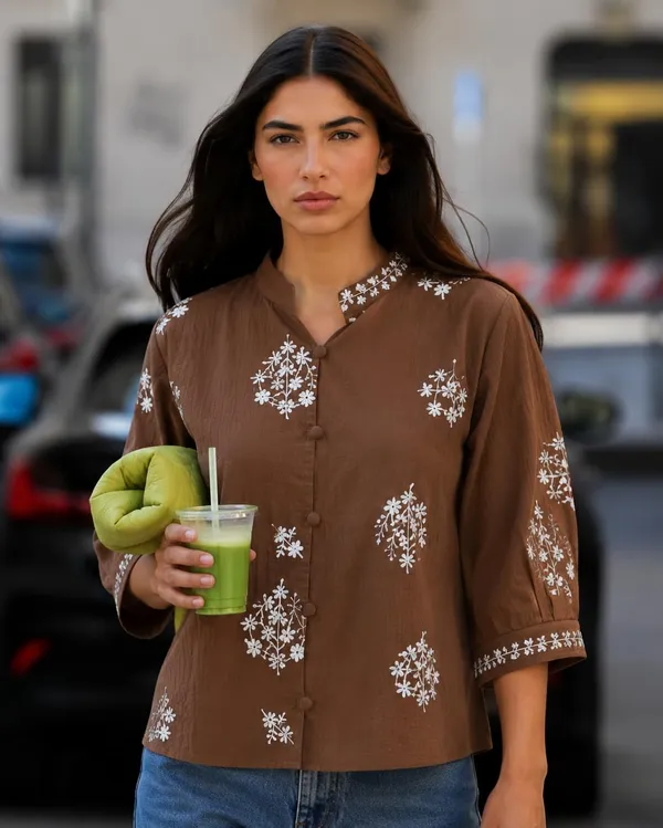 Womens_Cotton_Blend_Mandarin_Collar_Tunic_Top