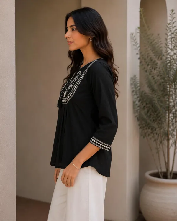 Women_Embroidered_Peplum_Top