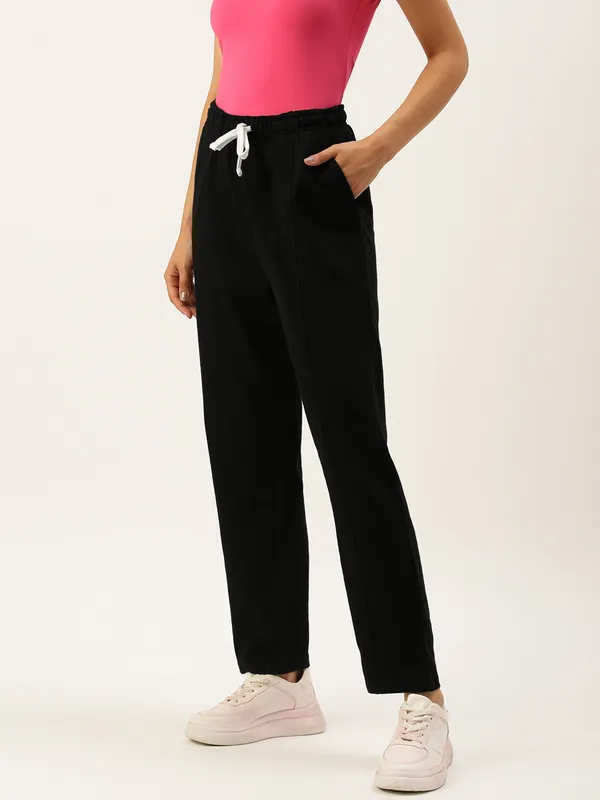 Black_Cotton_Blend_Relaxed_Fit_Drawstring_Track_Pants_For_Women