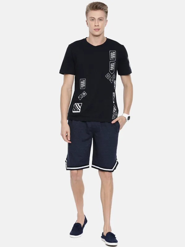 Navy_Blue_Cotton_Blend_Athletic_Drawstring_Shorts_For_Men