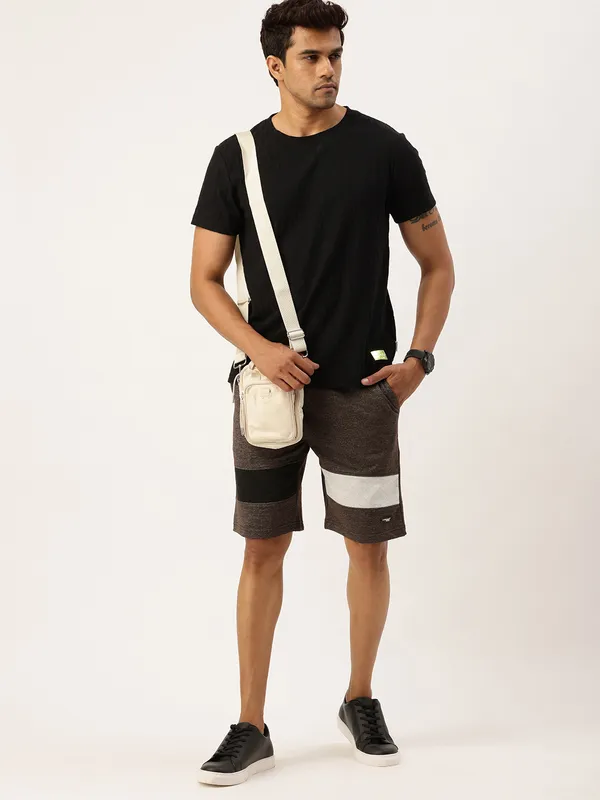 Charcoal_Grey_Cotton_Blend_Elasticated_Waist_Knit_Shorts_For_Men