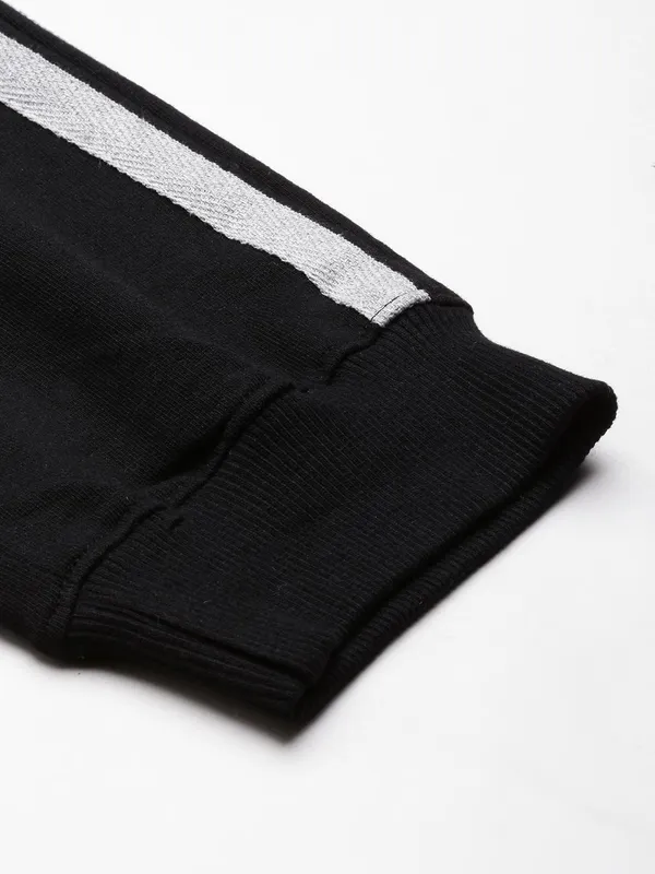 Black_Cotton_Blend_Striped_Joggers_For_Women