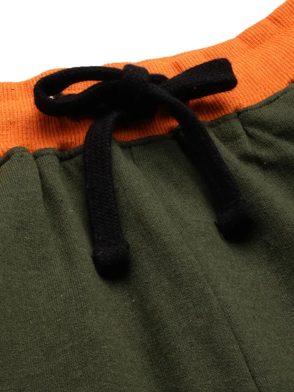 Olive_Green_Cotton_Blend_Contrast_Trim_Joggers_For_Women