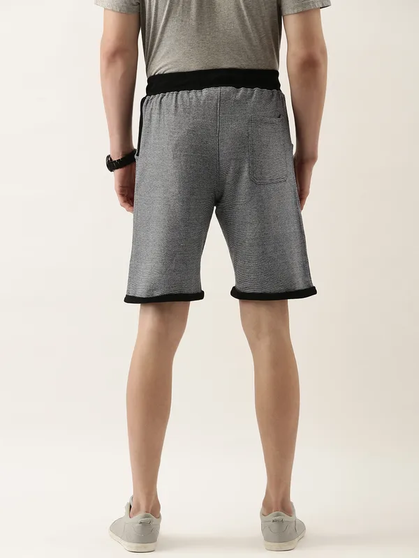 Grey_And_Black_Cotton_Blend_Elasticated_Shorts_For_Men